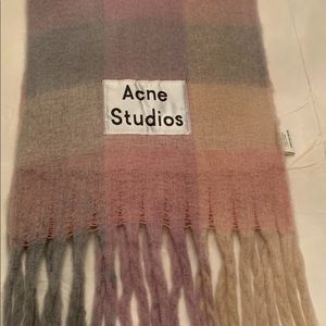 Acne studios pink scarf